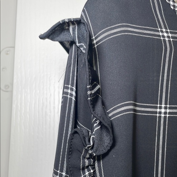 Laundry by Shelli Segal Windowpane Check Blouse sz S - Picture 3 of 9